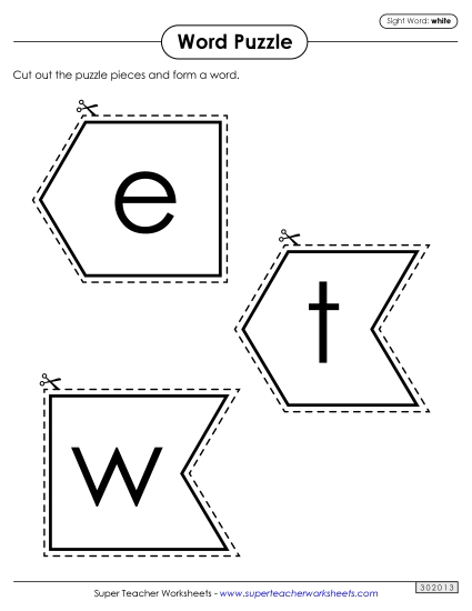 Word Puzzle: White Word Puzzle: White