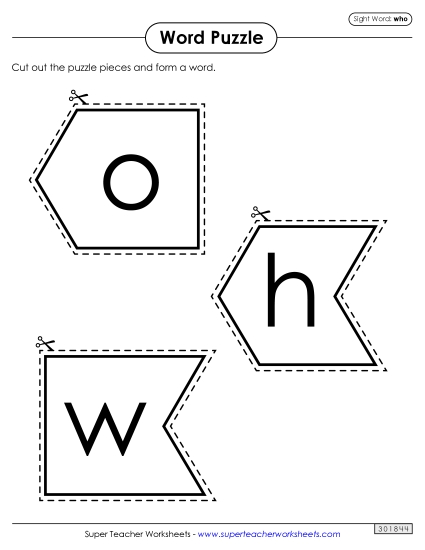 Word Puzzle: Who Word Puzzle: Who