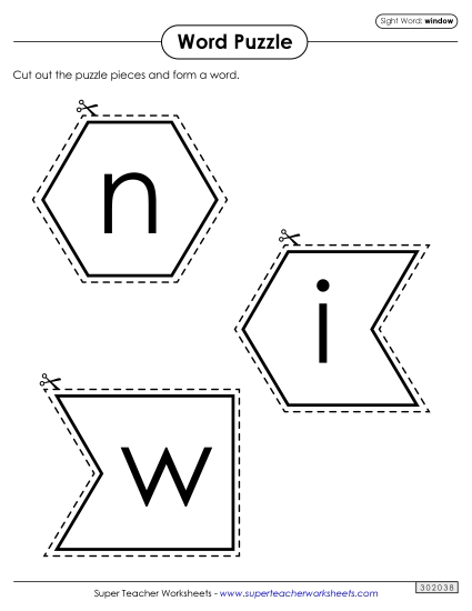 Word Puzzle: Window Word Puzzle: Window
