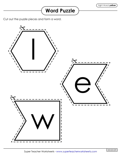 Word Puzzle: Yellow Word Puzzle: Yellow