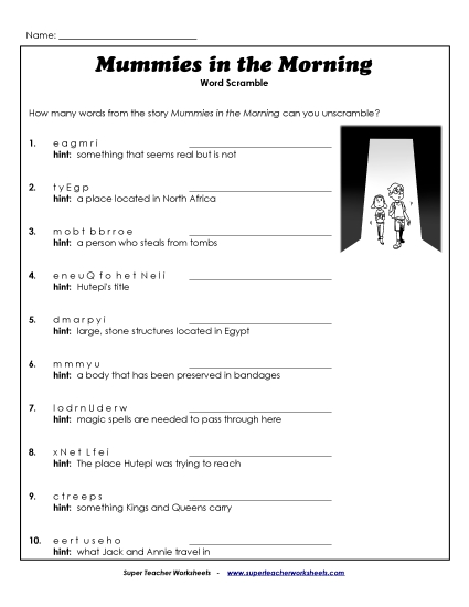 Whole Book - Word Scramble 
