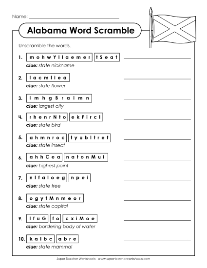 Puzzles - Word Scramble Puzzles - Word Scramble