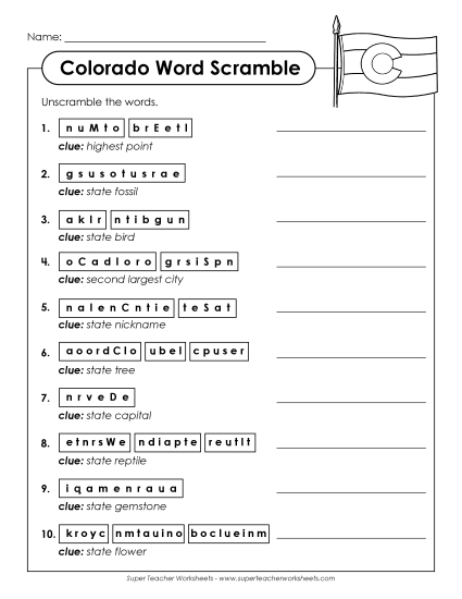 Puzzles - Word Scramble Puzzles - Word Scramble
