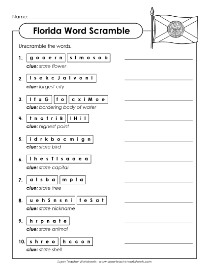 Puzzles - Word Scramble Puzzles - Word Scramble