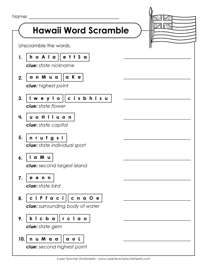 Puzzles - Word Scramble Puzzles - Word Scramble