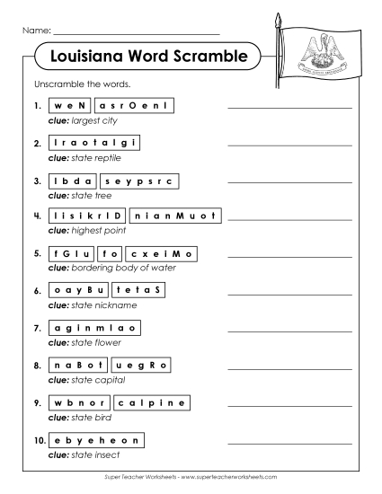 Puzzles - Word Scramble Puzzles - Word Scramble