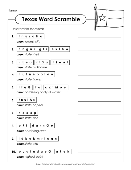 Puzzles - Word Scramble Puzzles - Word Scramble
