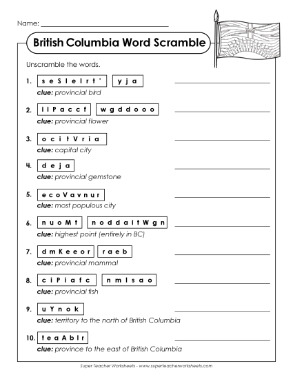 Puzzles - Word Scramble Puzzles - Word Scramble