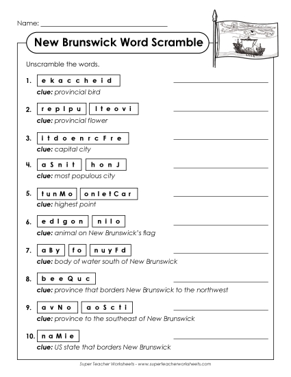 Puzzles - Word Scramble Puzzles - Word Scramble