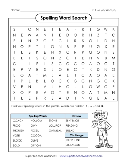 Worksheets - Word Search (C-4) 