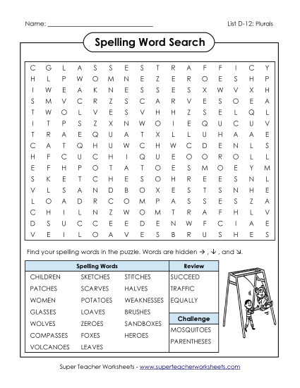 Worksheets - Word Search (D-12) Worksheets - Word Search (D-12)