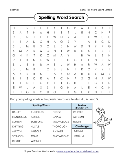 Printable Worksheets - Word Search (E-11) Printable Worksheets - Word Search (E-11)