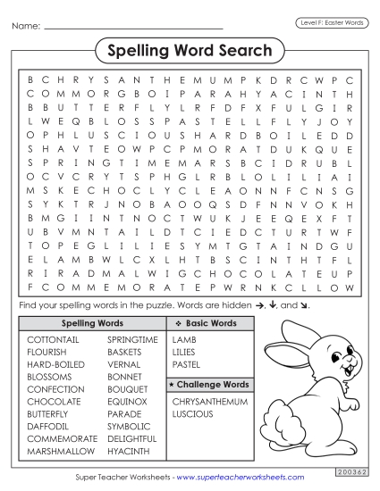 Worksheets and Puzzles - Word Search (Easter) Worksheets and Puzzles - Word Search (Easter)