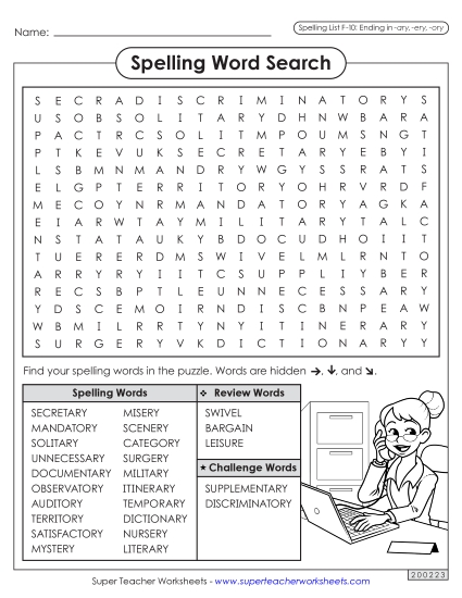 Worksheets and Puzzles - Word Search (F-10) Worksheets and Puzzles - Word Search (F-10)