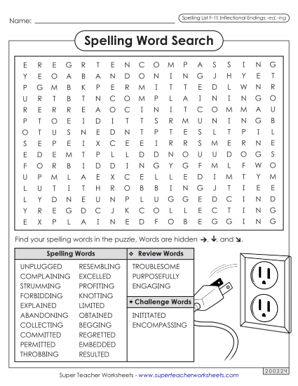 Worksheets and Puzzles - Word Search (F-11)