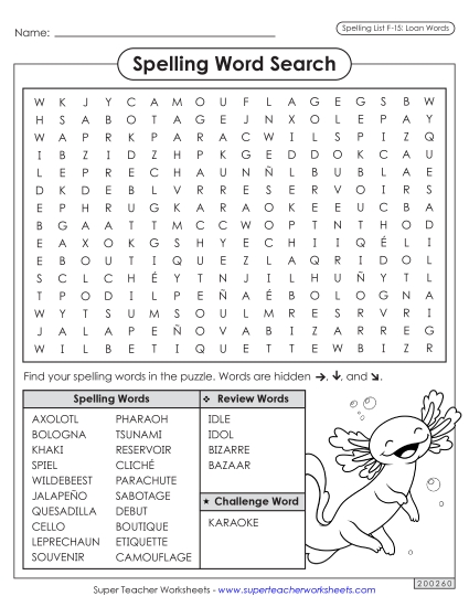 Worksheets and Puzzles - Word Search (F-15) Worksheets and Puzzles - Word Search (F-15)