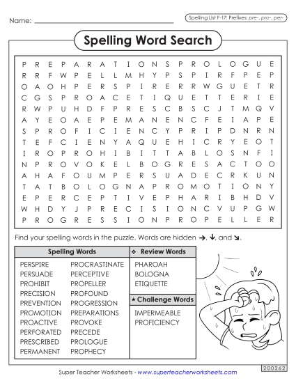 Worksheets and Puzzles - Word Search (F-17)