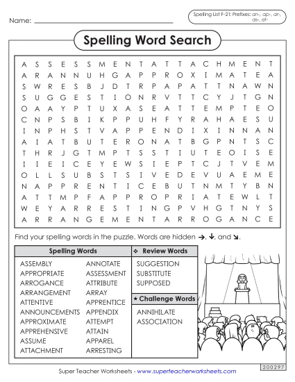 Worksheets and Puzzles - Word Search (F-21)