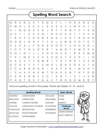 Worksheets and Activities - Word Search Puzzle