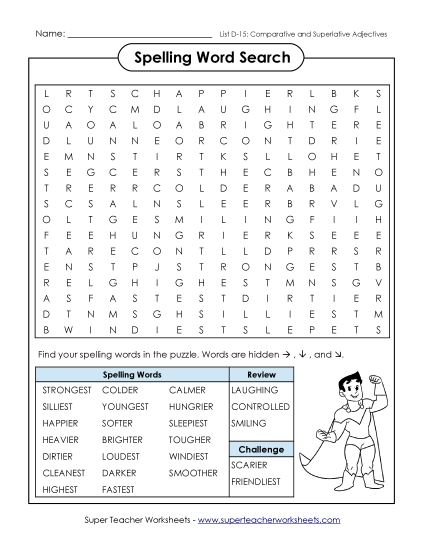 Worksheets - Word Search Puzzle (D-15) Worksheets - Word Search Puzzle (D-15)
