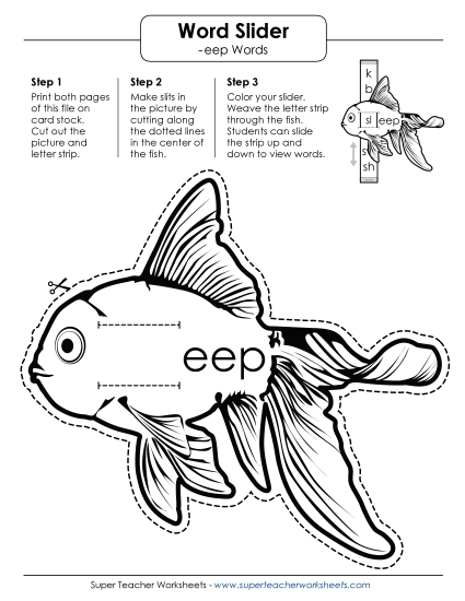 Word Slider, Flashcards, and Word Wheel - Word Slider (-eep Words) Word Slider, Flashcards, and Word Wheel - Word Slider (-eep Words)