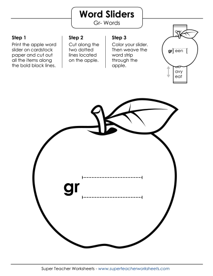 Flashcards, Sliders, and Word Wheels - Word Slider (Gr- Words) Flashcards, Sliders, and Word Wheels - Word Slider (Gr- Words)