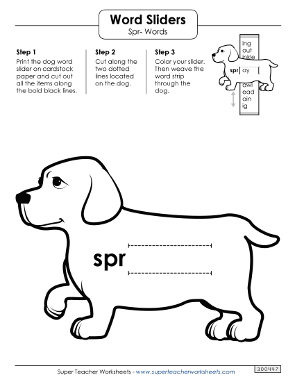Flashcards, Sliders, and Word Wheels - Word Slider (Spr- Words) Flashcards, Sliders, and Word Wheels - Word Slider (Spr- Words)