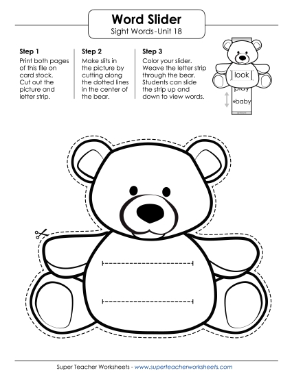 Reading Practice Tools - Word Slider (Unit 18) Reading Practice Tools - Word Slider (Unit 18)