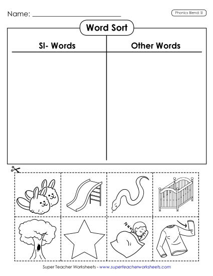 Cut and Glue Activities - Word Sort (Cut and Glue) 
