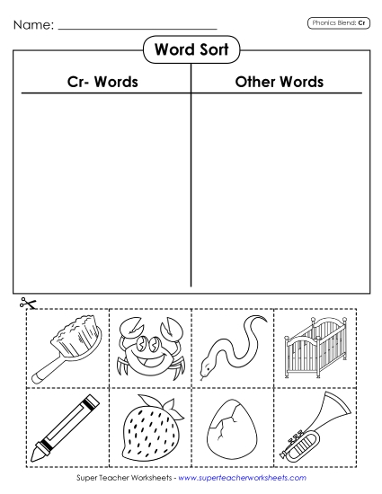 Cut and Glue Activities - Word Sort (Cut and Glue) Cut and Glue Activities - Word Sort (Cut and Glue)