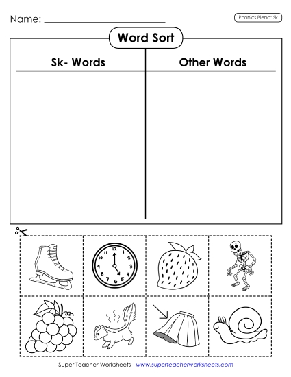 Cut and Glue Activities - Word Sort (Cut-and-Glue) Cut and Glue Activities - Word Sort (Cut-and-Glue)