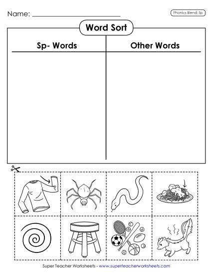 Cut and Glue Activities - Word Sort (Cut-and-Glue) Cut and Glue Activities - Word Sort (Cut-and-Glue)