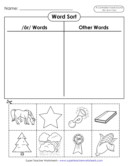 Worksheets - Word Sort (Cut and Glue)