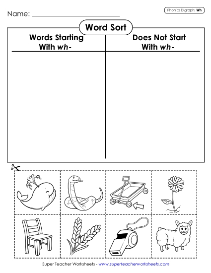 Cut and Glue Activities - Word Sort (Cut and Glue)