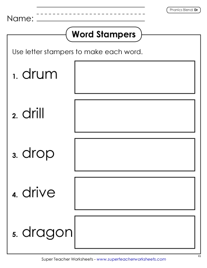 Games & Learning Centers - Word Stampers (Dr- Words)