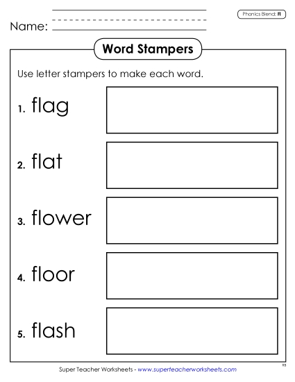 Games & Learning Centers - Word Stampers (Fl- Words) Games & Learning Centers - Word Stampers (Fl- Words)