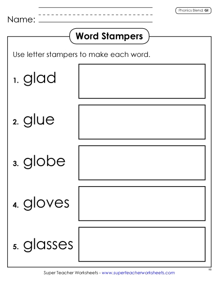 Games & Learning Centers - Word Stampers (Gl- Words) Games & Learning Centers - Word Stampers (Gl- Words)
