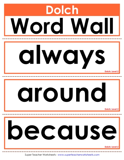 Level 2 - Word Wall: Level 2
