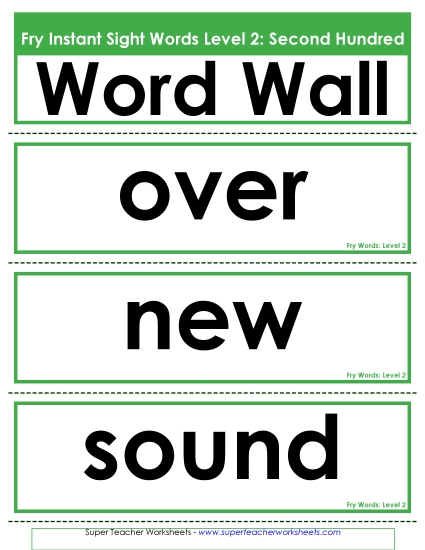 Level 2: Second Hundred - Word Wall: Level 2 Level 2: Second Hundred - Word Wall: Level 2
