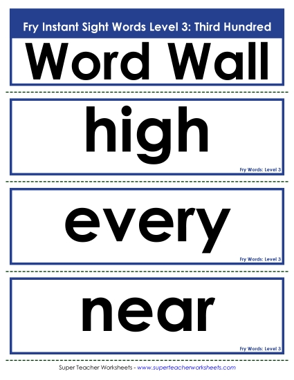 Level 3: Third Hundred - Word Wall: Level 3 Level 3: Third Hundred - Word Wall: Level 3