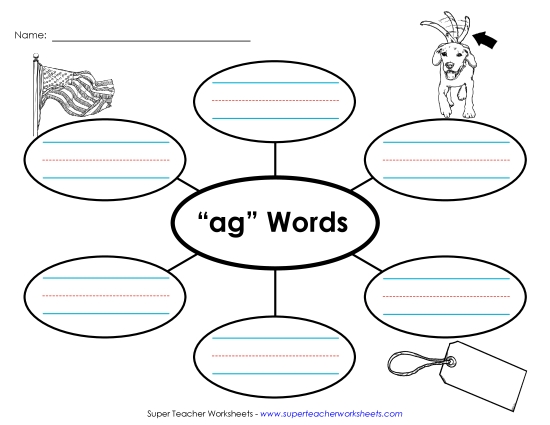 Worksheets - Word Web (-ag)