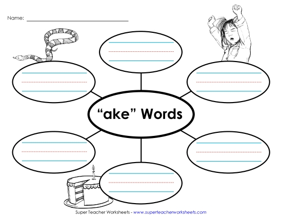 Worksheets - Word Web (-ake)