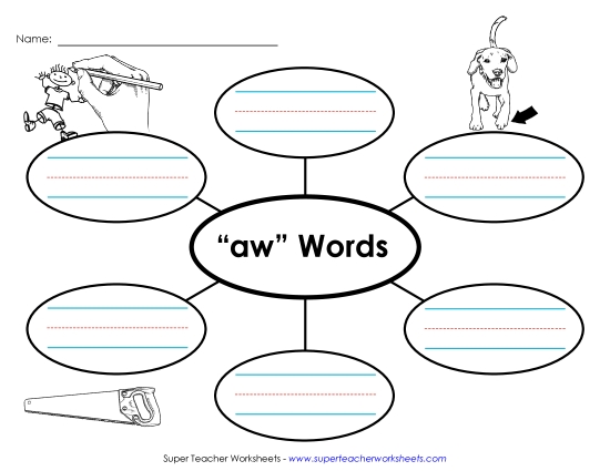 Worksheets - Word Web (-aw)