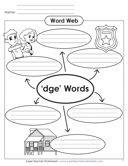 Worksheets - Word Web (-dge Words) Worksheets - Word Web (-dge Words)