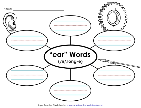 Worksheets - Word Web (-ear)