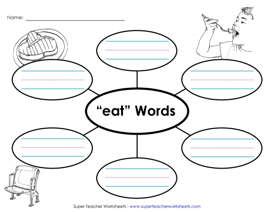 Worksheets - Word Web (-eat)