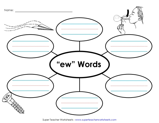 Worksheets - Word Web (-ew)