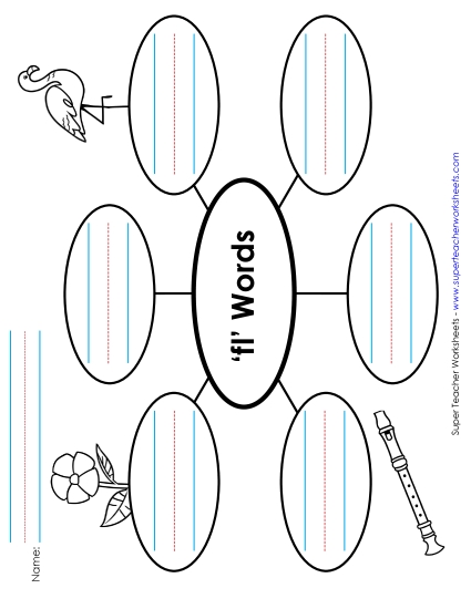 Worksheets - Word Web (Fl- Words) Worksheets - Word Web (Fl- Words)