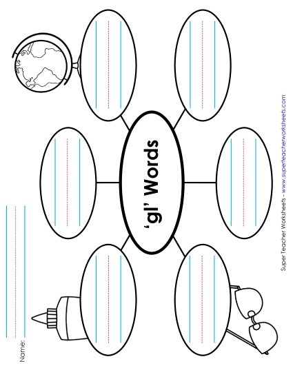 Worksheets - Word Web (Gl- Words) Worksheets - Word Web (Gl- Words)