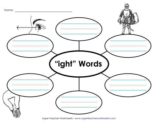 Worksheets - Word Web (-ight)